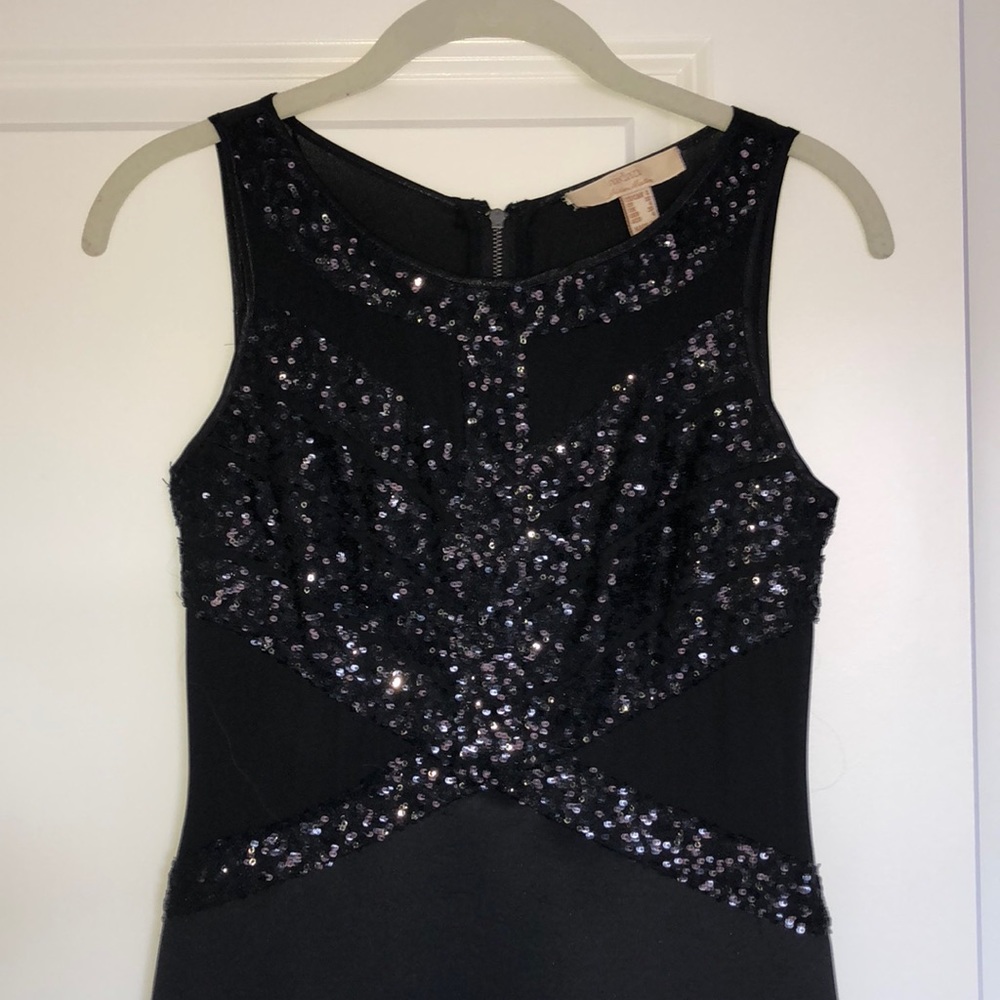 Tight Black Sequins Dress